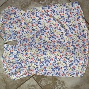 white/floral blouse